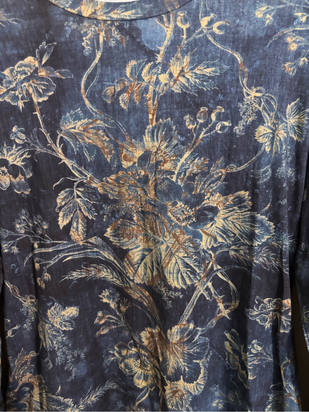 Gary Graham 422 Long Sleeve Blue Floral Dress Large - Picture 6 of 6